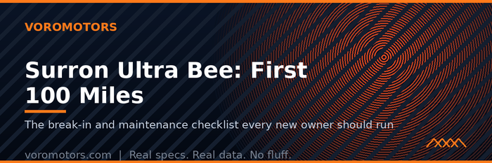 Surron Ultra Bee: The First 100 Miles Maintenance Checklist