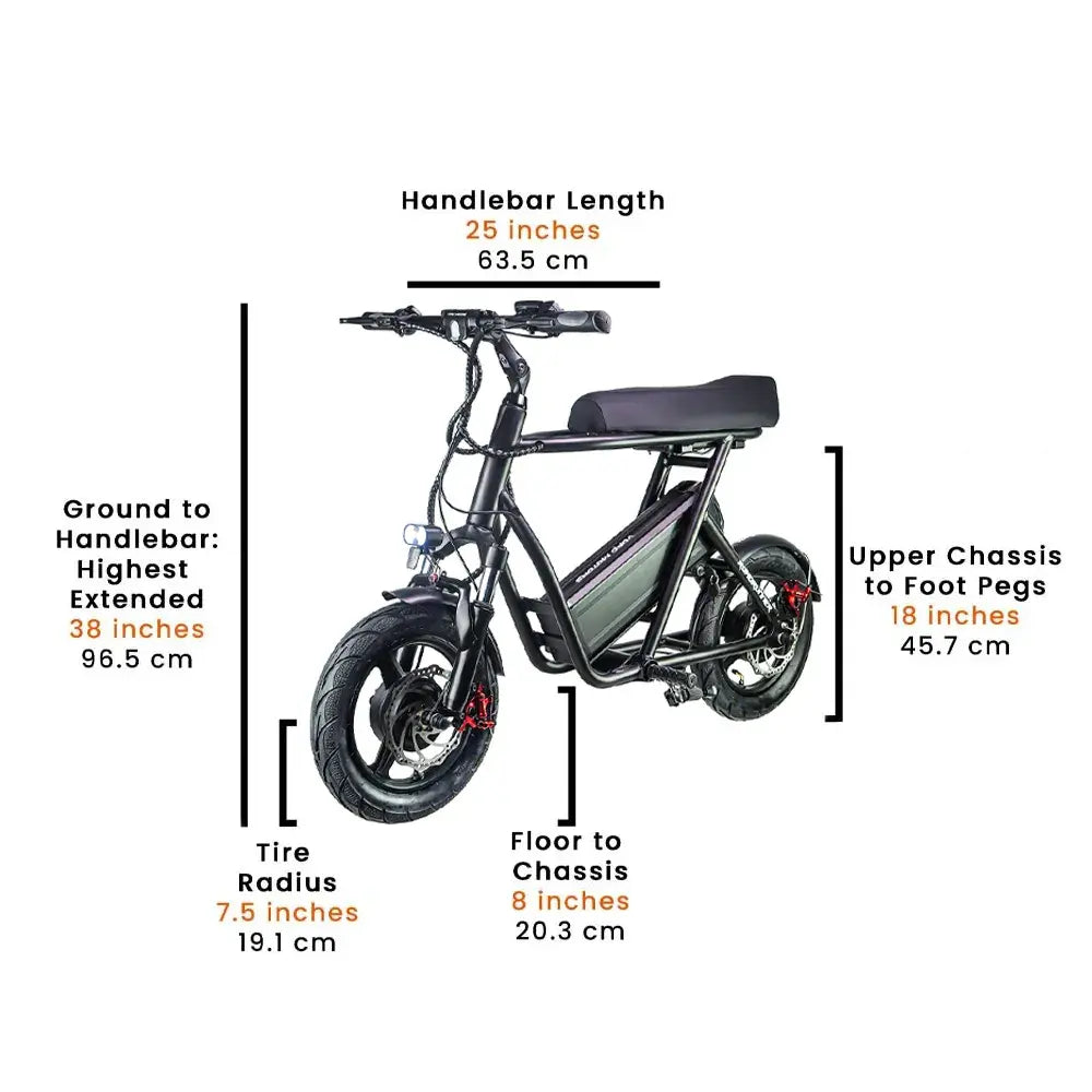 emove roadrunner seated electric scooter dimensions