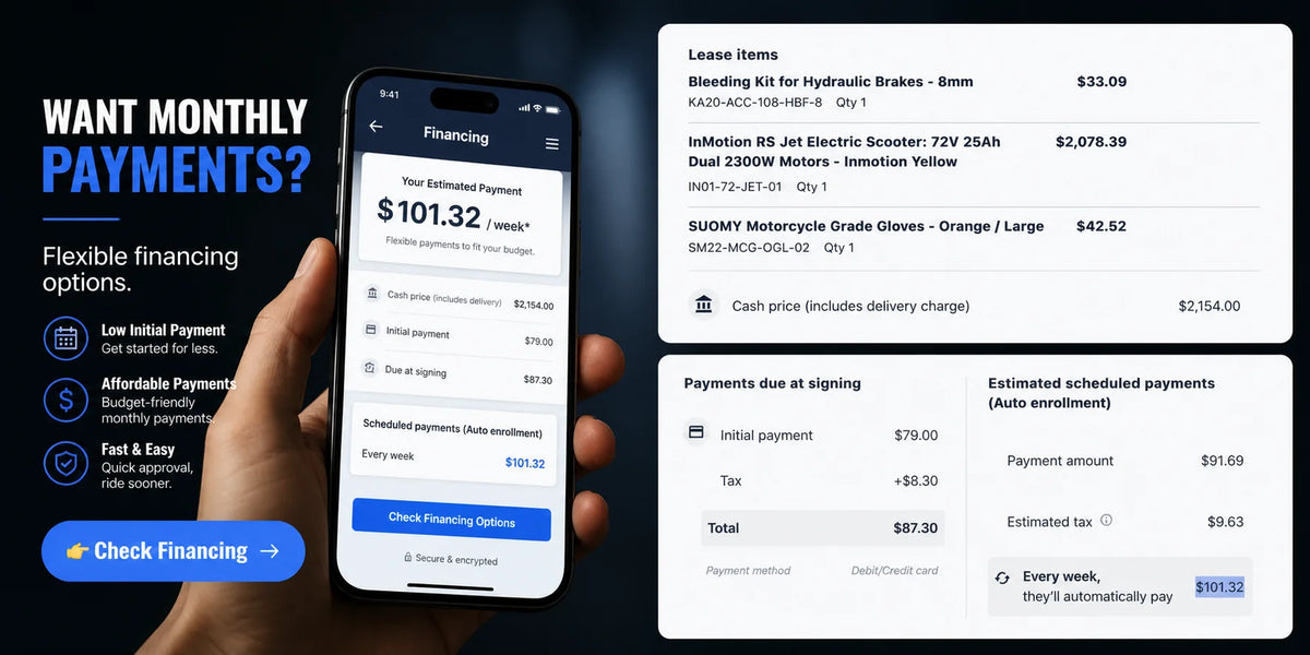 Monthly payment and financing options