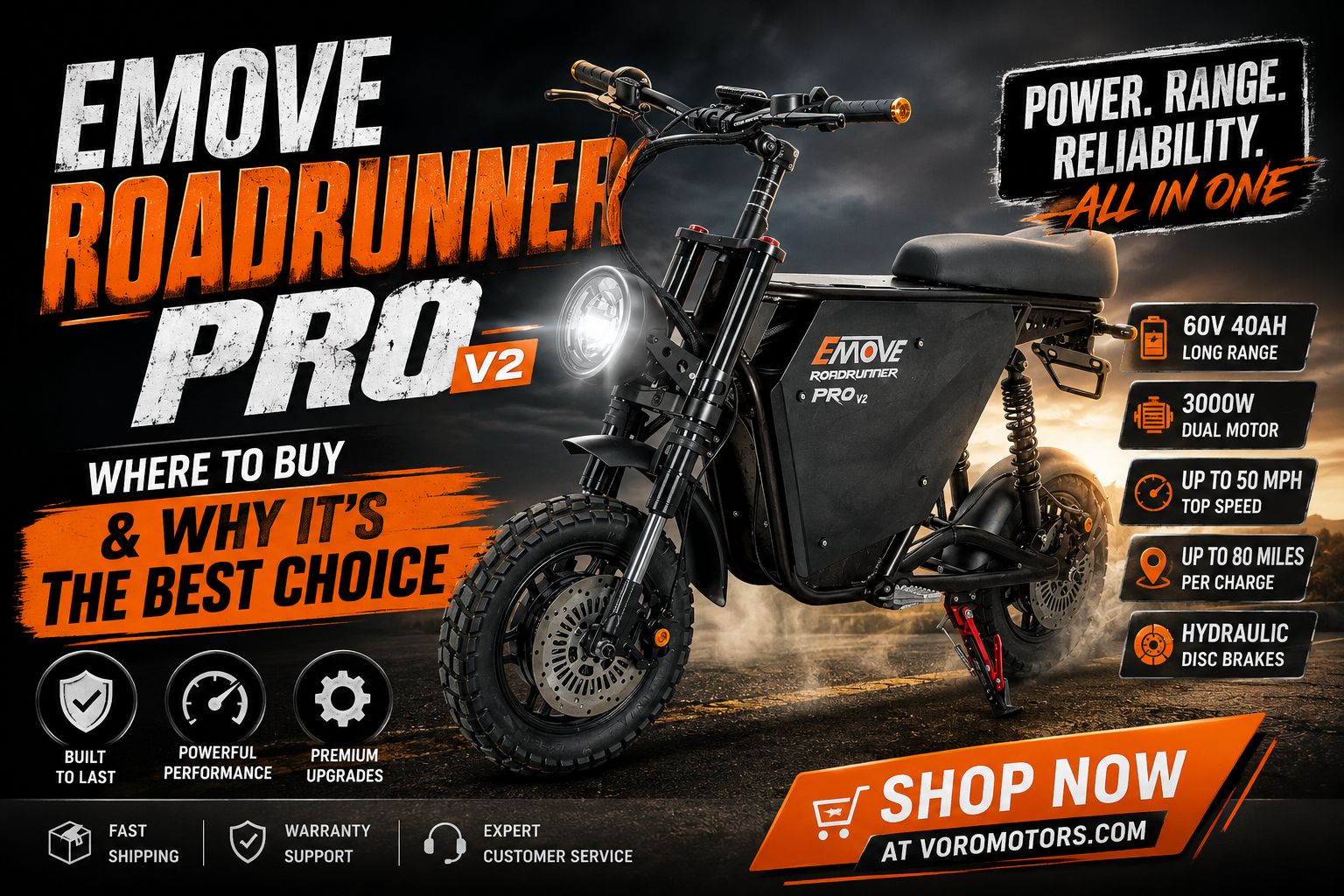 EMOVE RoadRunner Pro V2 seated electric scooter