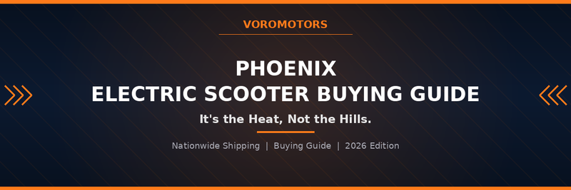 Phoenix electric scooter buying guide header graphic, VoroMotors