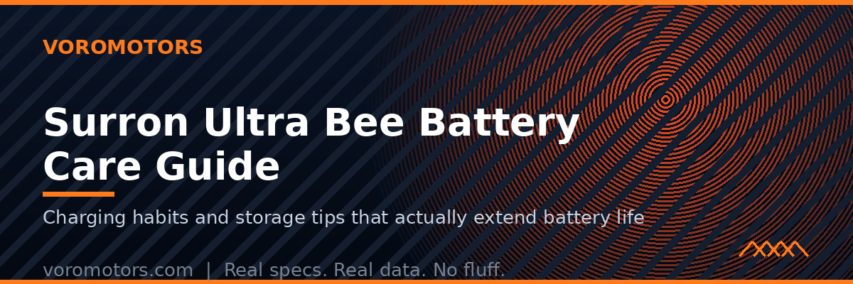 Surron Ultra Bee battery care and charging guide header image
