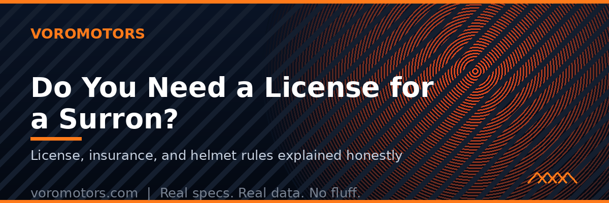 Do you need a license, insurance, or helmet for a Surron guide header image