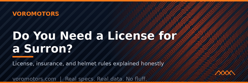 Do you need a license, insurance, or helmet for a Surron guide header image