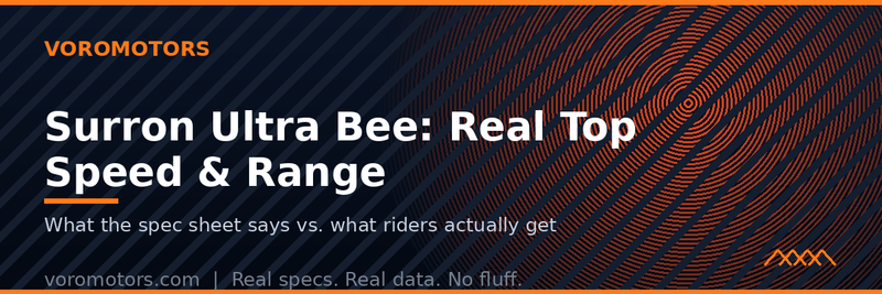 Surron Ultra Bee real top speed and range guide header image