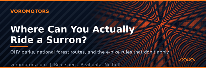 Where Can You Actually Ride a Surron Off-Road?