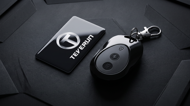 Teverun 2.0 key set with black NFC card key and remote control