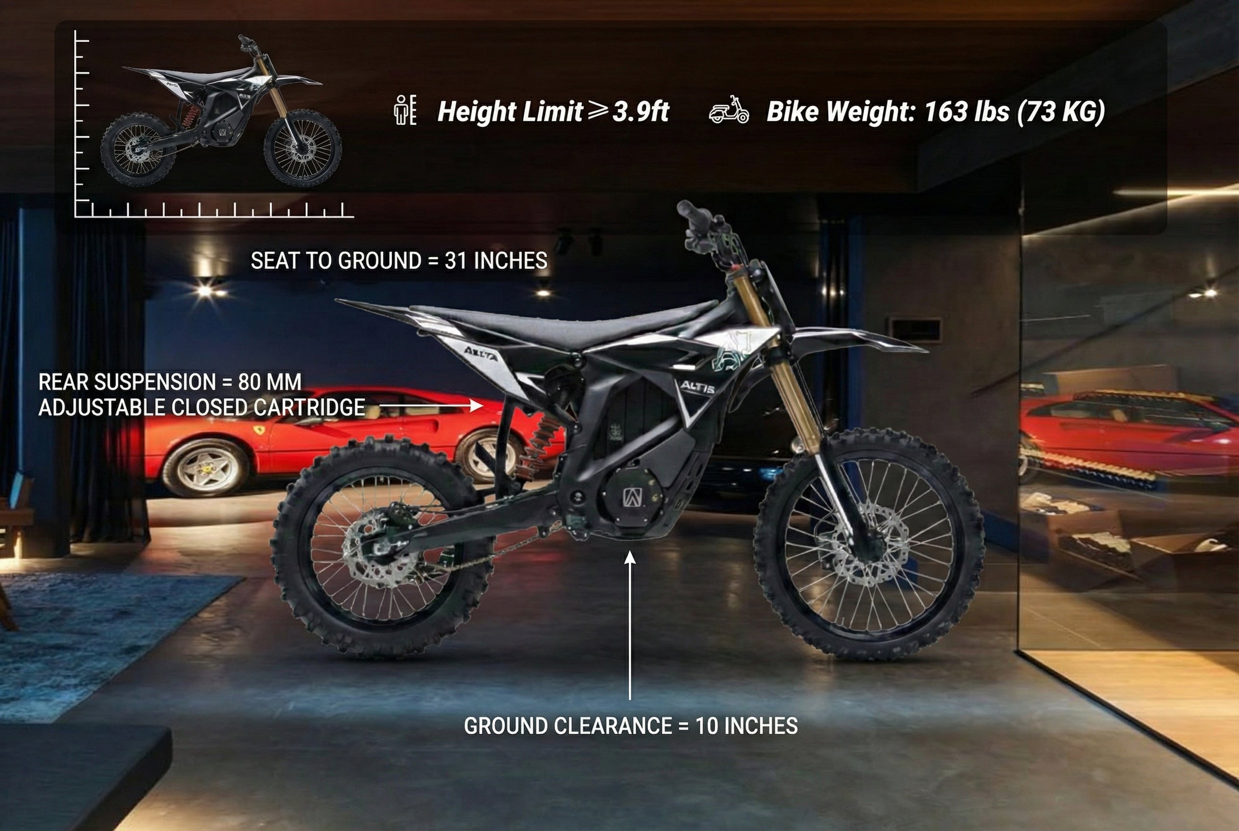 Altis Delta - Electric Mini Pit Dirt EBike 72V 35Ah