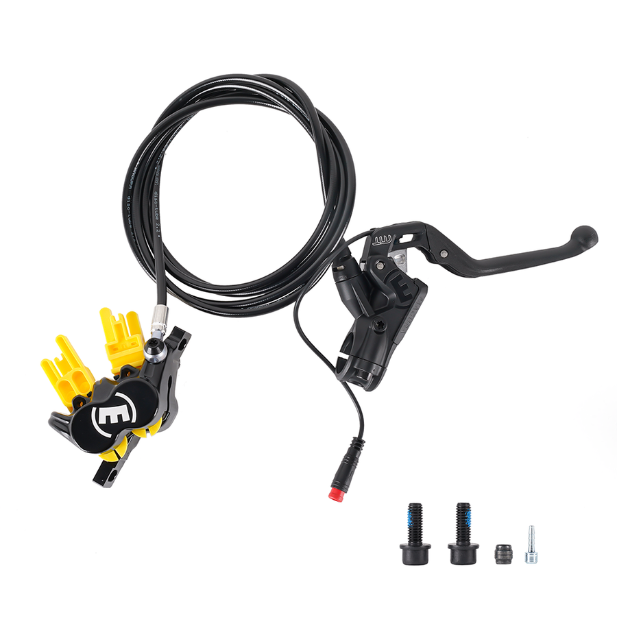 Magura MT5e brake lever, caliper, hose, sensor connector and mounting screws