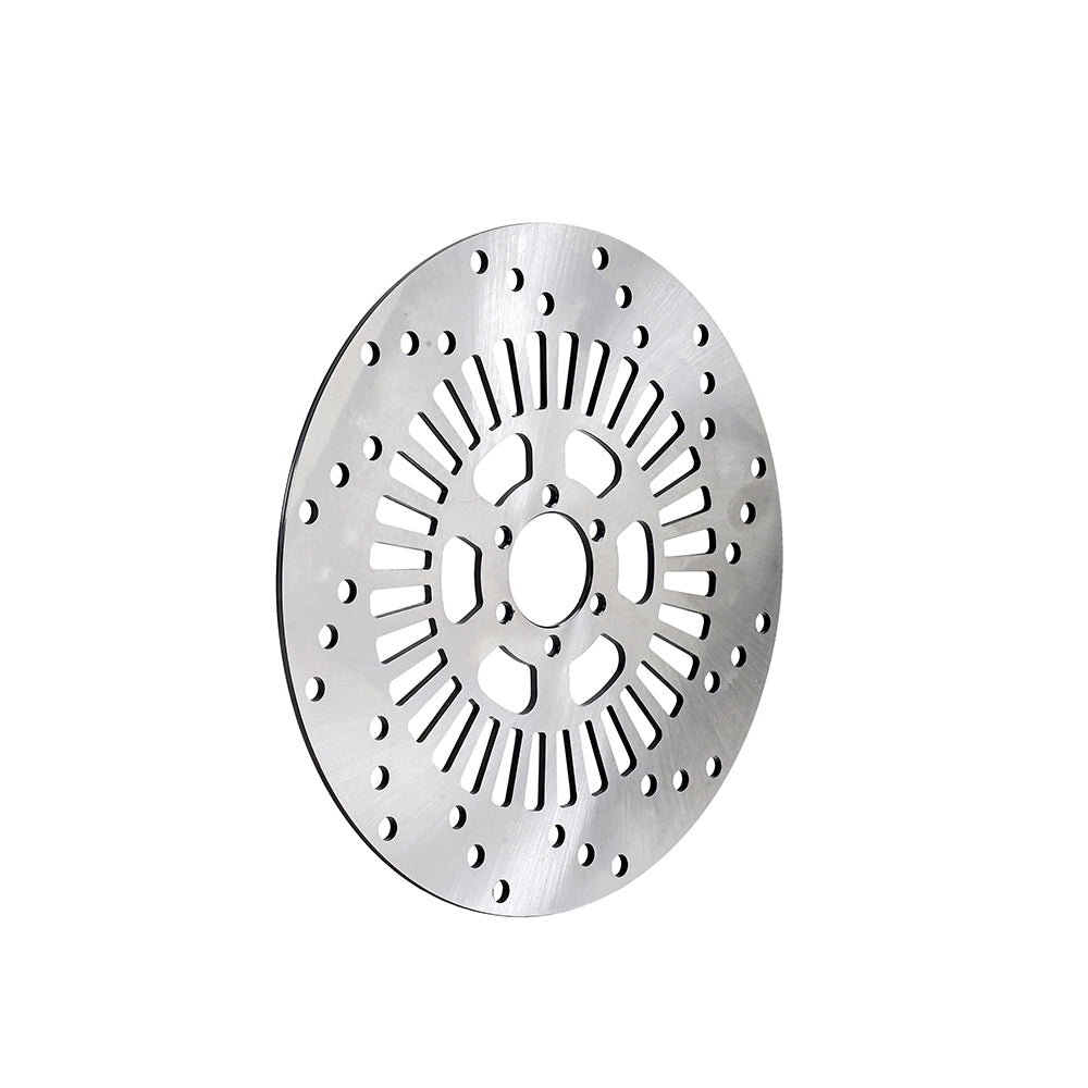 203mm brake rotor for the EMOVE RoadRunner Pro V2 stood on edge, showing the disc face