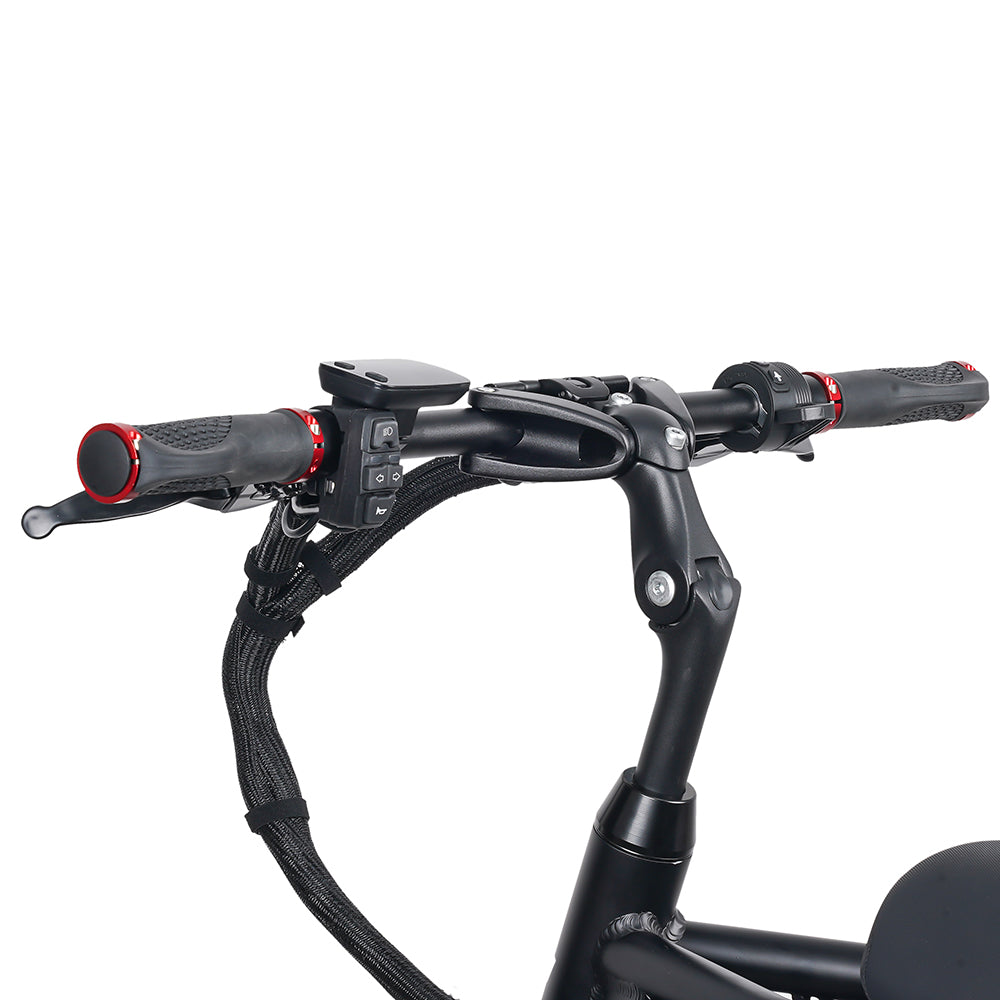 Top-down view of EMOVE RoadRunner V3 handlebars