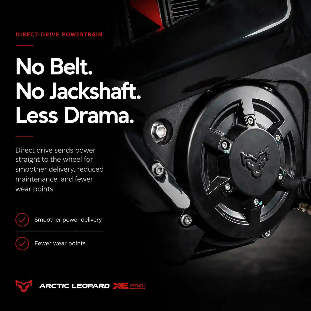 Direct drive means less to maintain
