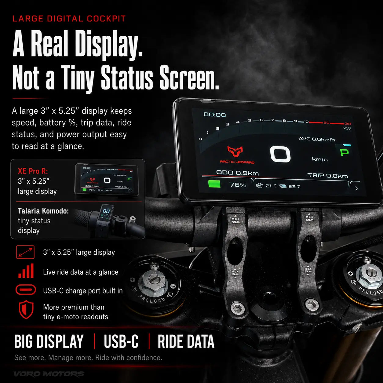TFT display with NFC keyless start