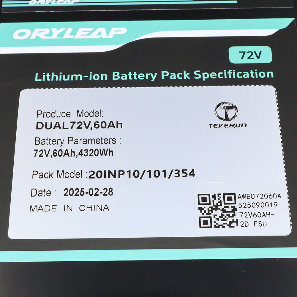72V 60Ah Battery for Fighter Supreme 7260R