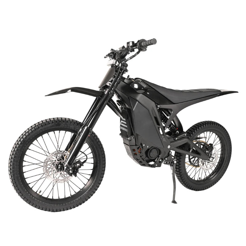 E Ride Pro 4.0 electric dirt bike, left front three-quarter view