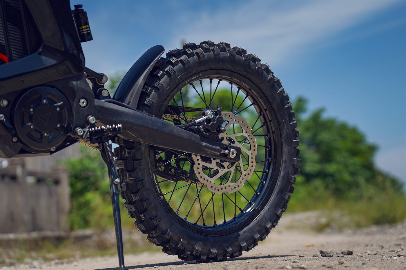Arctic Leopard XE Pro R rear wheel, swingarm and disc brake