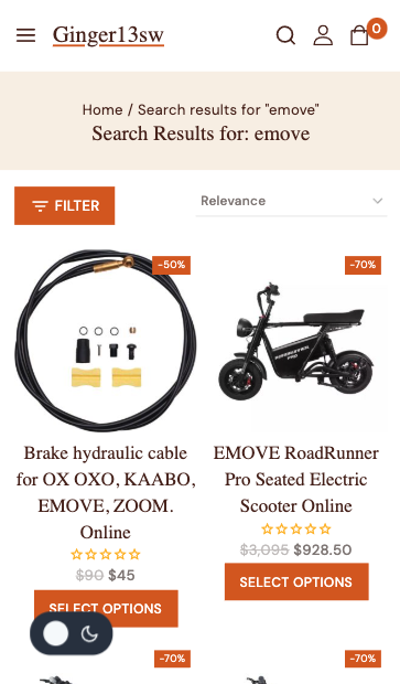 Screenshot of a fraudulent website copying the VoroMotors design