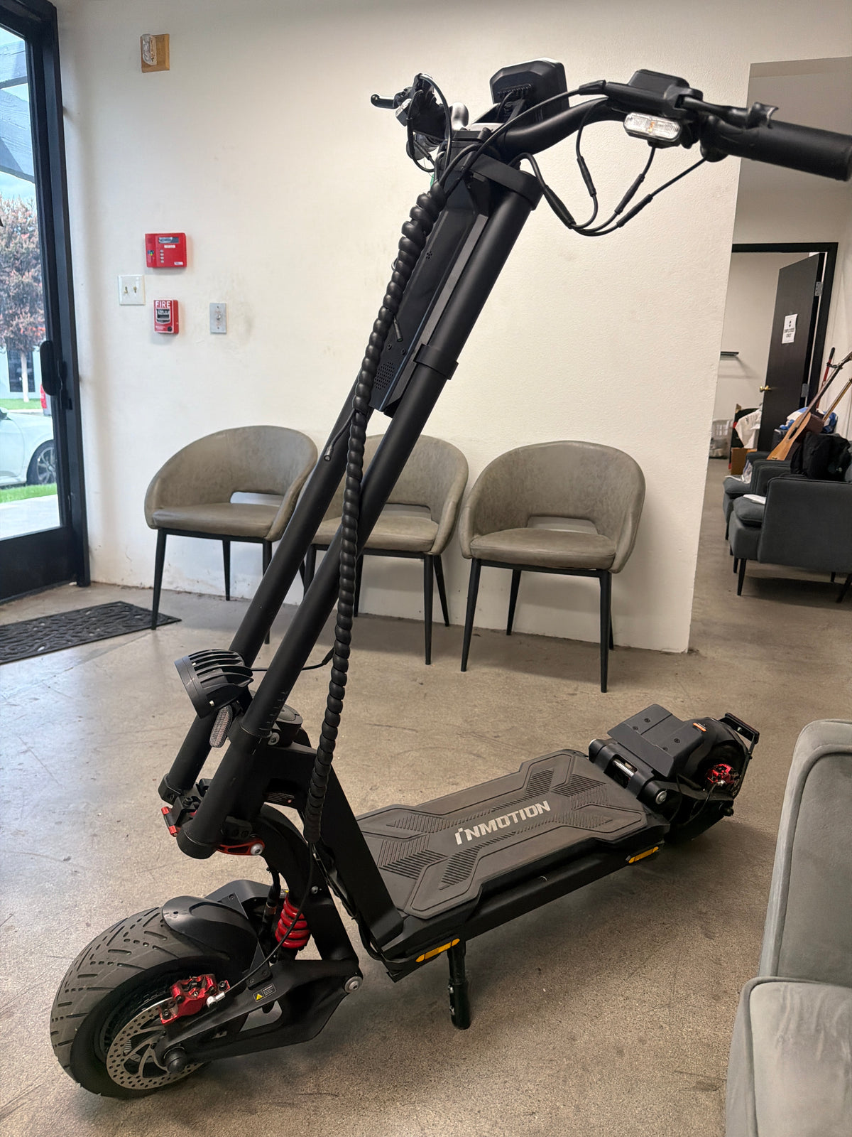 Open Box — Inmotion RS Midnight and Original 3.0 60 MPH Dual Motor Electric Scooter for Adults | Adjustable Deck Height - Midnight Lite (Unit OB-0026) — image.jpg