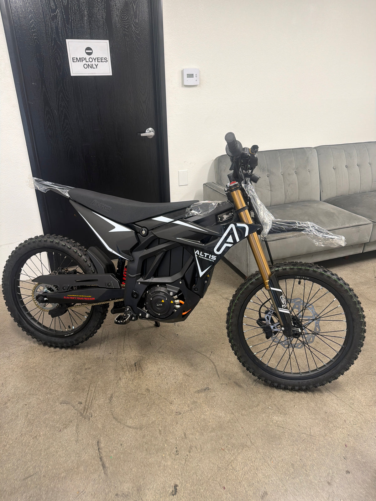 Open Box — Altis Sigma - Best Off-Road Dirt EBike - High Performance 98V - Standard (19" Front / 19" Rear) / Red (Unit OB-0010) — image.jpg