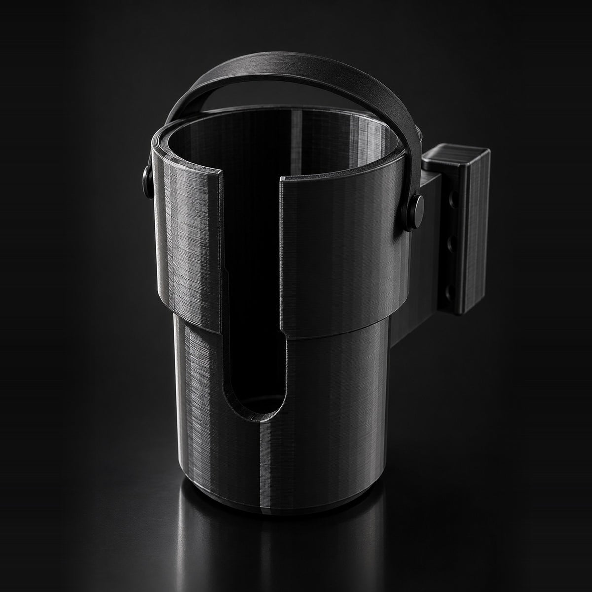 Scooter & E-Bike Cup Holder for 1L+ Bottles & Tumblers (Handlebar or Fork Mount)