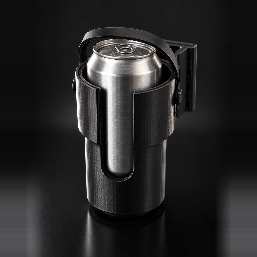 Scooter & E-Bike Cup Holder for 1L+ Bottles & Tumblers (Handlebar or Fork Mount)