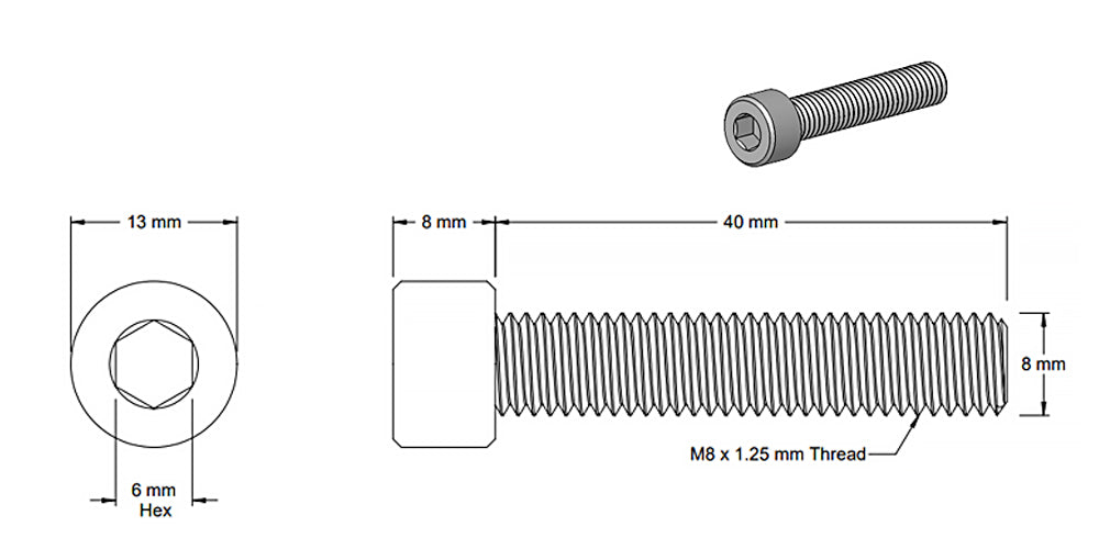 Screw pack (5) M3 x 6 hex socket head